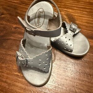 FootMates Shiny Silver Kids Sandals